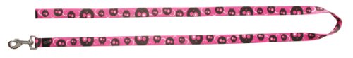 Dogit Style DA Face X-Large Nylon Leash, 1-Inch by 6-Feet, Pink