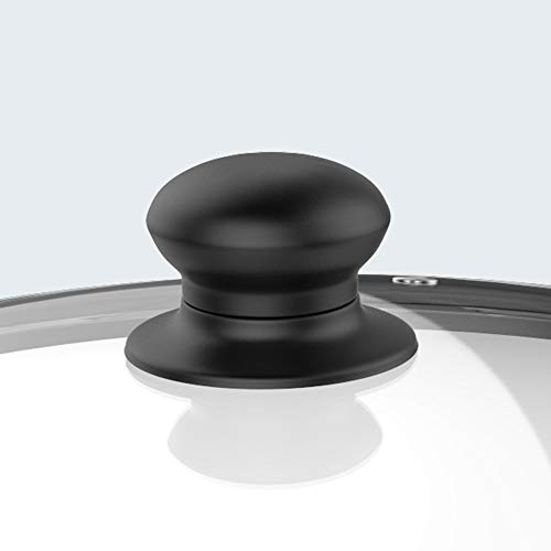 4 Pack Pot Lid Knobs,Sonku Universal Kitchen Cookware Lid Replacement Knobs Casserole Kettle Cover Glass Saucepan Lid Pot Holding Handles-Black - Thumbnail 5