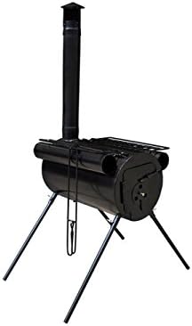 Wichai Shop WShop Portable Steel Wood Stove Tent Heater Military Camping Hiking Hunting Ice Fishing Cooking #109