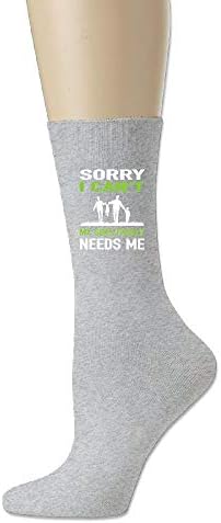 Moyhza Sorry I Can't My Sims Family Needs Me Unisex Soft Comfortable Cotton Socks Funny Warm Crew Dress Socks Black