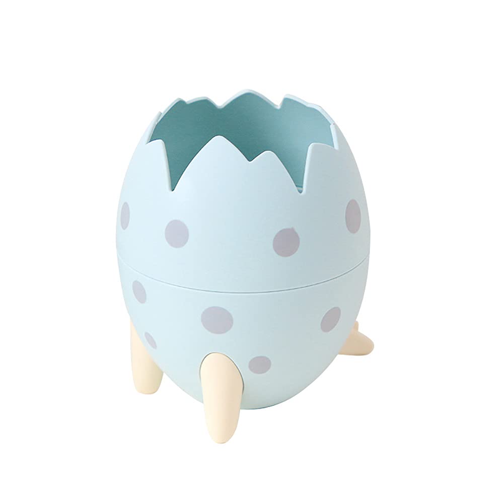 Verve Jelly Fashion Kids Cute Dinosaur Egg Pen Holder Student Creative Removable Desktop Storage Pen Holder Office Decoration Blue