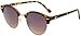 SOJOS Classic Clubround Shades Semi-Rimless Unisex Sunglasses with Metal Rivet SJ2031 with Tortoise Frame/Gradient Brown Lens