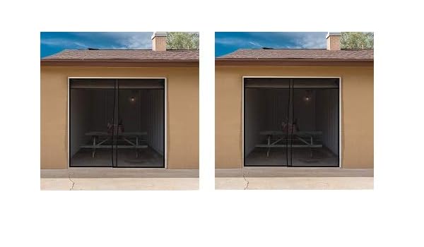 Magnetic Garage Door Screen For One Car Garage Heavy Duty Weighted