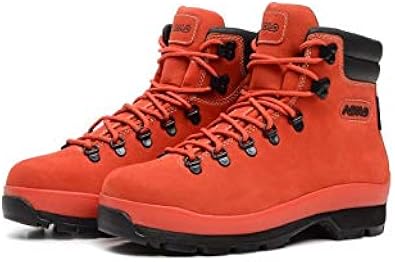 red hiking boots