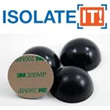 1" Sorbothane Hemisphere Rubber Bumper Non-skid Feet with Adhesive 50 Durometer - 4-Pack