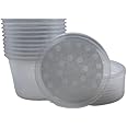 16 oz Deli Cup and Fabric Vented Insect Feeder lids by Snout & Shell - Pack of 10 Cups and lids