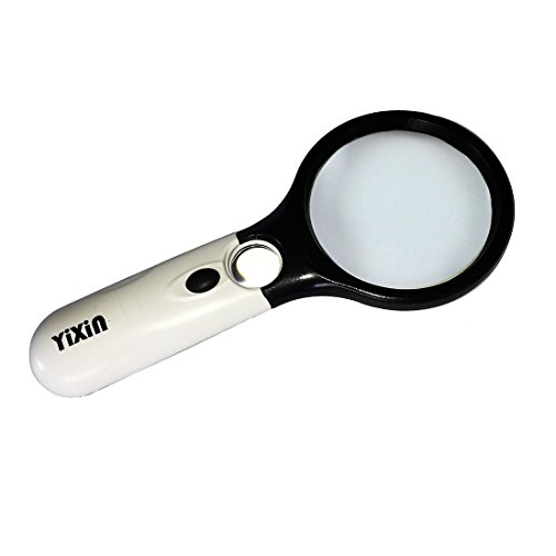 Magnifier 3x 45x 3 Led Light Magnifying Glass Lens Hand Held for Reading, Inspection and Hobbies,Great Gift fo