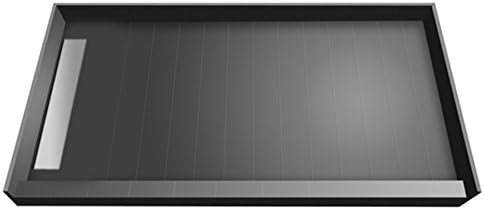 Tile Redi WF3660L-PVC Shower Pan with Left Drain- Single Curb Shower Base, 2" PVC Drain, and Grate Included, 60" Width x 36" Depth