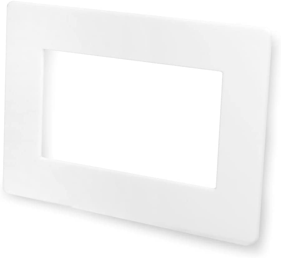DECK INN White Pack of 2 Double Light Switch Finger Plate Panel Socket - Prevents Finger Marks Around Switch