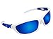 poshei Polarized Sport Mens Sunglasses for Baseball Fishing Golf Running Cycling, P07 Fashion Women Sunglasses and Men Sunglasses with Tr90 Unbreakable Superlight Frame (White&Blue)