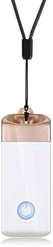 HUIDANGJIA Mini Air Purifier, Portable Wearable Personal Air Purifiers,ionizer air Purifier,Remove Allergies Odors Dust Second-Hand Smoke Formaldehyde Womens Necklace Gift (White)