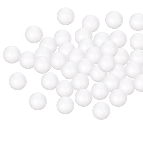 DMiotech 25 Pack 1.4 Inch Foam Balls Polystyrene Round Solid Foam Ball White for DIY Crafts, Arts, Party Decoration
