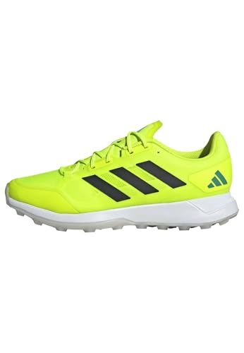 adidas Unisex Zone DOX Hockey-Schuhe, Pure Teal/Zero met./Lucid Lemon, 44 2/3 EU