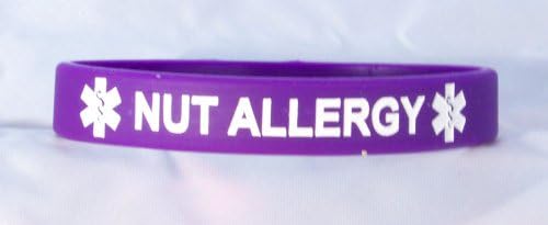 Nut Allergy Bracelet, Dark Purple TODDLER SIZE