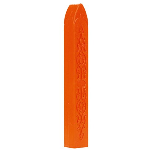 Luweki 5PCS New Vintage Manuscript Sealing Seal Wax Sticks Wicks For Postage Letter (One Size, Orange (without lamp pith))