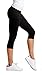 Premium Ultra Soft Capri Leggings - High Waist - Regular and Plus Size - 15 Colors by Conceited (One Size (0 - 12), Black)