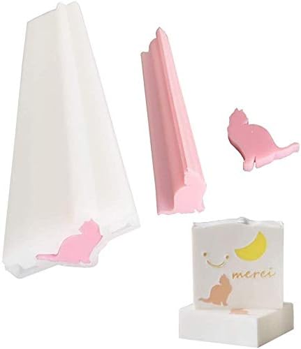 Amazon Tamkyo リトルキャットチューブカラムシリコンソープキャンドルモールド 埋め込み石鹸製造用品 シリコーン型 石けん用 飴 チョコレート型 オンライン通販