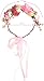 MEANT2TOBE Baby Shower Decoration for Mom To Be and Dad To Be, Pink, Brown Flowers style Tiara + Pink & Silver Sash + Pink & White Daddy to be pin, Maternity Christmas Gift for Her nd Him
