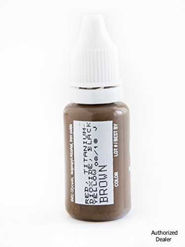 15ml MICROBLADING BioTouch BROWN Cosmetic Pigment Color microblading supplies Tattoo Ink LARGE Bottle pigment professionally tested permanent makeup supplies Eyebrow Lip Eyeliner pigment