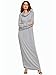 Verdusa Women's Casual Long Sleeve Cowl Neck Loose Pocket Shift Long Maxi Dress