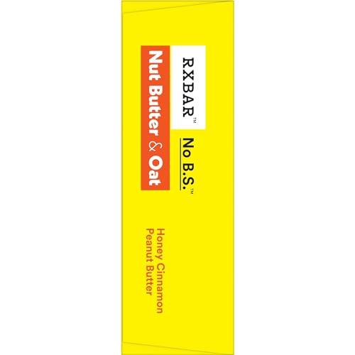 RXBAR NUT BUTTER AND OAT PROTEIN BARS, PROTEIN SNACKS, SNACK BARS, HONEY CINNAMON PEANUT BUTTER, 23.2OZ BOX (12 COUNT)
