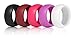 Silicone Wedding Ring 5 Pack by Country Bound, Premium Quality Wedding-Bands for Active Women, Sports, Gym and Work Comfortable Fit & Skin Safe, Antibacterial.