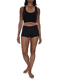 Sexy Basics Paquete de 6 bragas de bóxer para dama, modernas, activas, con mantequilla, suaves, para niño