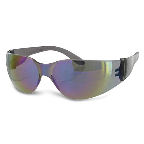 Radians Rainbow Mirror Safety Glasses, ScratchResistant, Wraparound