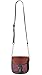 Diophy PU Leather Two Tone Front Pocket Cross Body Saddle Handbag Accented with Snake Skin Pattern Flap & Buckle Décor Womens Purse PS-3373