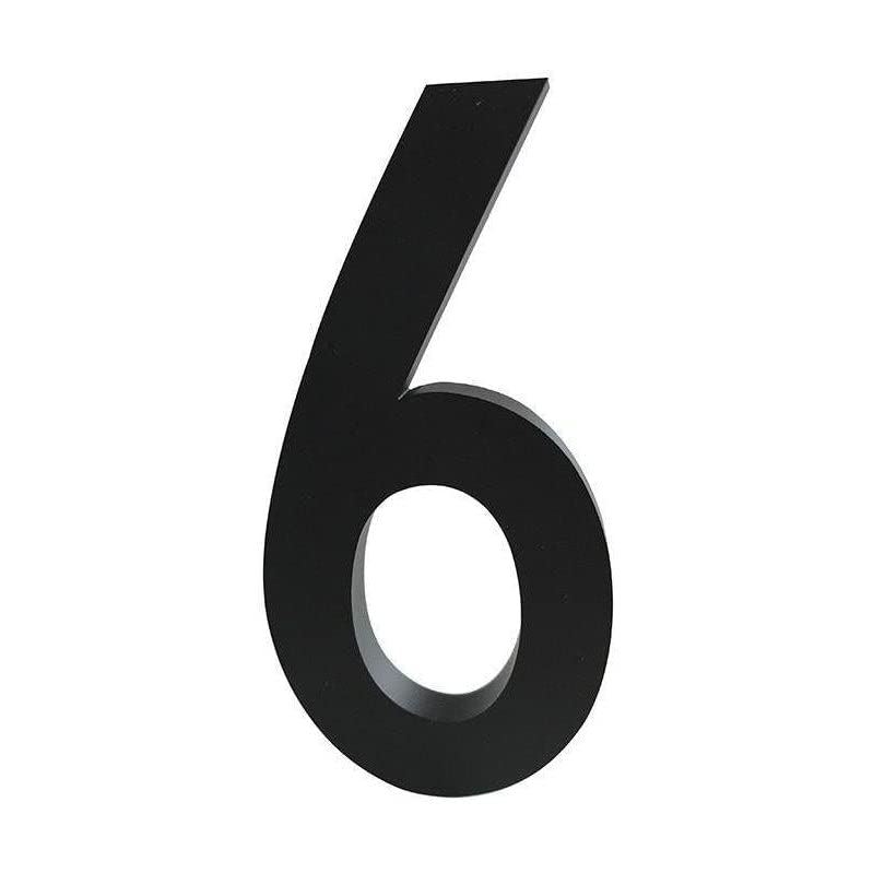 Design Letters Aluminium Floating House Number (Available in 0-9) | 10 cm | Easy to install house number plaques for wall | Door number suitable for indoor or outdoor use | Black