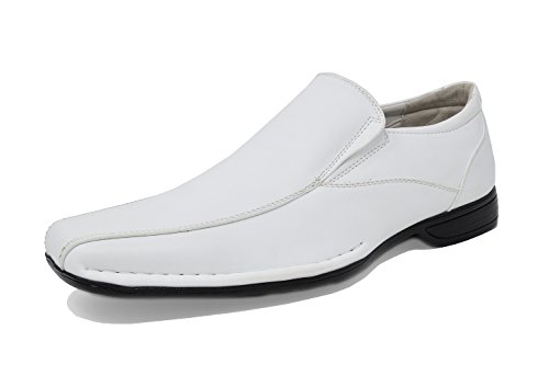 Bruno marc men s giorgio-1 white leather lined dress lo…