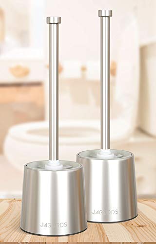 JAGURDS Toilet Brush with Holder Stainless Steel Bowl Cleaner - Perfect for Cleaning and Scrubbing Bathroom Floors and Accessories