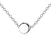 Sterling Silver Tiny Dot Necklace - Round Circle Bead Floating Pendant Necklace for Women