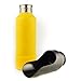 H2O4K9 Insulated Stainless Steel Dog Water Bottle and Travel Bowl, 25-Ounce, Searchlight Yellow