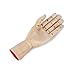 Wooden Sectioned Flexible Posable Articulating Hand 2 Pack Both Left Right Realistic Wood Mannequin Manikin Hand Drawing Sketch DIY Craft Painting Student School Art Supplies Accessories 9.84 Inches