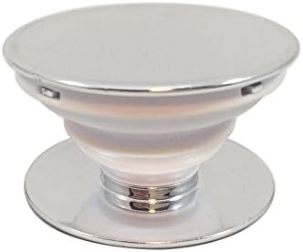 Pop Out Phone Grip and Stand, Socket Mobile Holder for your Phone &amp; Tablet (Silver)