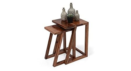 Ringabell Solid Wood Nesting Tables (Natural Teak)