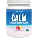 Natural-Vitality Calm Magnesium Citrate Powder, Raspberry Lemon Flavor, 20 Ounces+Bundle Guide
