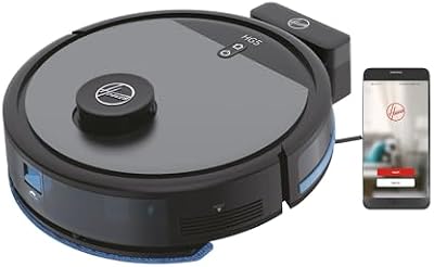 HG530H Robot Aspirateur Wet & Dry Aspire et Nettoie, Brosse XL, Grande Autonomie 90min, Puissant, Ultra Silencieux 68 dBA, Capteurs Anti Chute, Station de Recharge, Programmable, Application