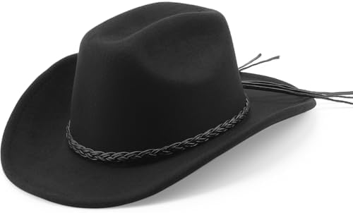 Amazon.com: JANeGWXRUuW Cowboy Felt Hat Western Hard Large Brim
