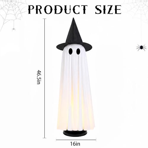 Joyehome Halloween Decor Indoor 46.5" Lighted Animated Floating Ghost with Spooky Sound & Touch Activated Sensor Spooky Ghosts Halloween Decor for Party Home Haunted House