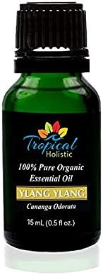 100% Pure Organic Ylang Ylang Essential Oil - (1/2 oz / .5 ml) - Natural Premium Undiluted Cananga Odorata.Therapeutic Grade