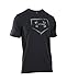 Under Armour Men's Baseball Plate Logo T-Shirt, X-Large, Black (001)