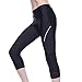 4ucycling Padded Bike Shorts Women|3/4 |Long Tights|3D|UPF 50+ Womens Biking Pants Women's Cycling