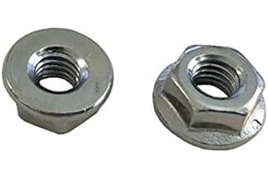 AMZ CLIPS AND FASTENERS 50 M6-1.0 Hexagon Flange Nut - Non Serrated Class 8 Zinc. DIN 6923 / ISO 4161