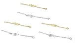 SWONVI (TM) 6pcs Gold & Silver Necklace Extenders 4
