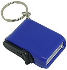 Holdding 2 LED Mini Dynamo Wind-up Hand Crank LED Flashlight Keychain/Colorful Funny and Light Flashlight for Play and Emergency by holdding