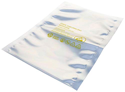 MULTICOMP PRO Shielded Anti-Static Resealable ESD Bags – 76mm x 127mm, Transparent, Pack of 100 – 013-0001