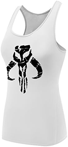 Sysuer Womens Star Wars Mandalorian Logo Base Layer Dry Fit Training Tank Top