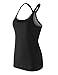 Yoga Reflex Women's Basic Racerback Low Support Sports Tank Tops Built in Bra